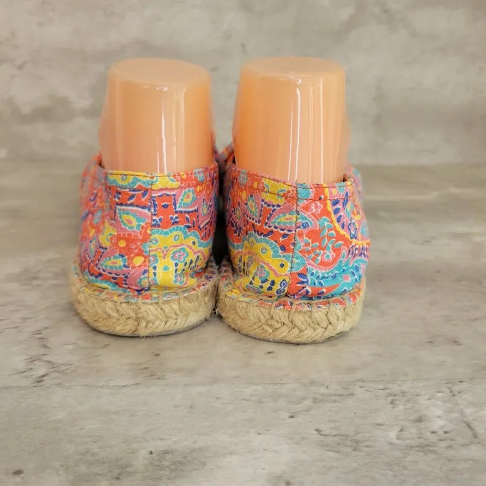 Talbots Womens Izzy Espadrille Flats Size‎ 9.5 M Paisley Slip On Shoe